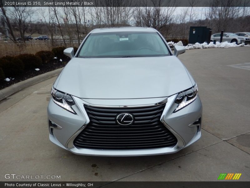 Silver Lining Metallic / Black 2018 Lexus ES 350