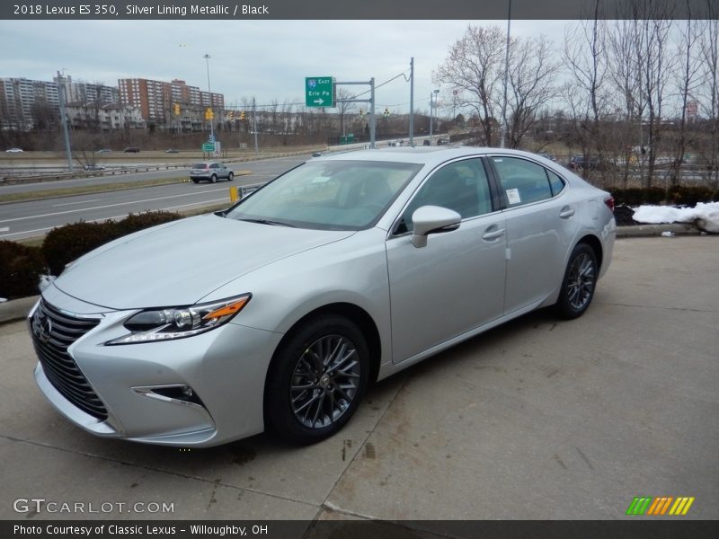 Silver Lining Metallic / Black 2018 Lexus ES 350