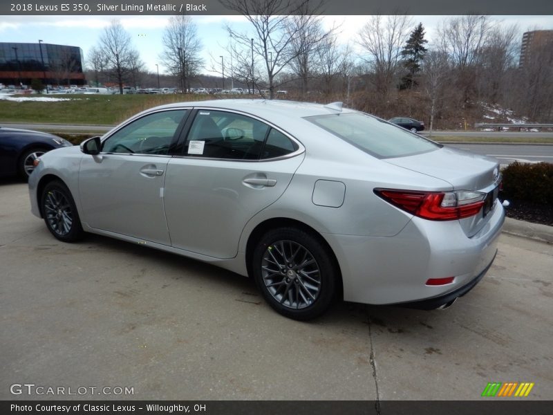 Silver Lining Metallic / Black 2018 Lexus ES 350
