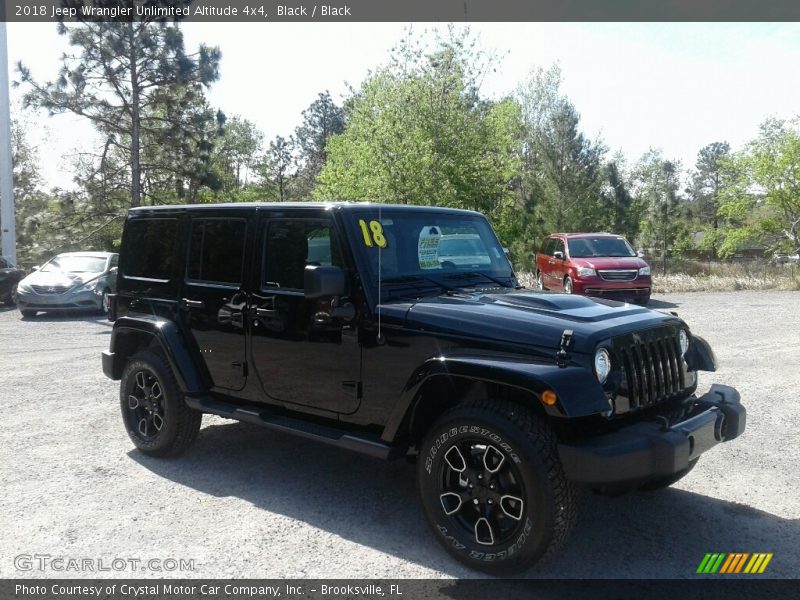 Black / Black 2018 Jeep Wrangler Unlimited Altitude 4x4