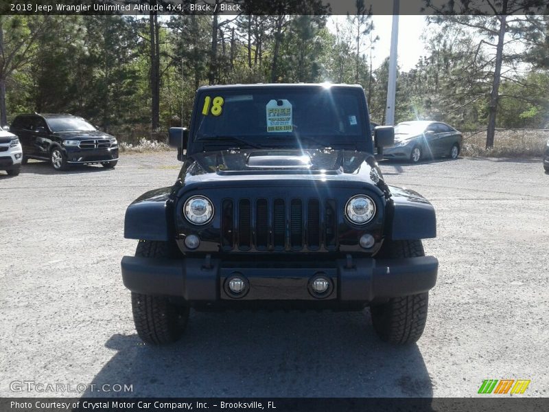 Black / Black 2018 Jeep Wrangler Unlimited Altitude 4x4