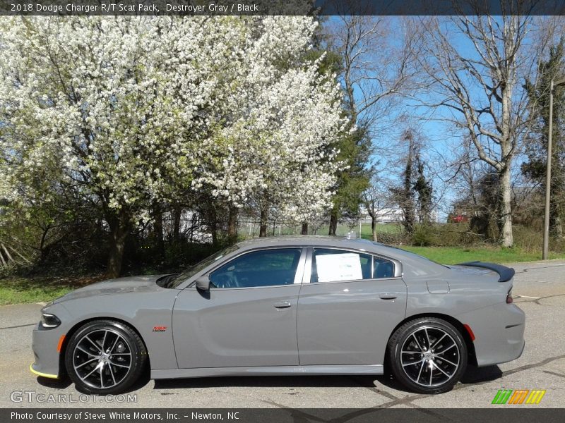 Destroyer Gray / Black 2018 Dodge Charger R/T Scat Pack