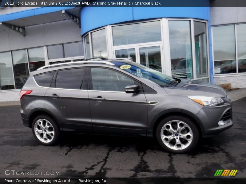 Sterling Gray Metallic / Charcoal Black 2013 Ford Escape Titanium 2.0L EcoBoost 4WD