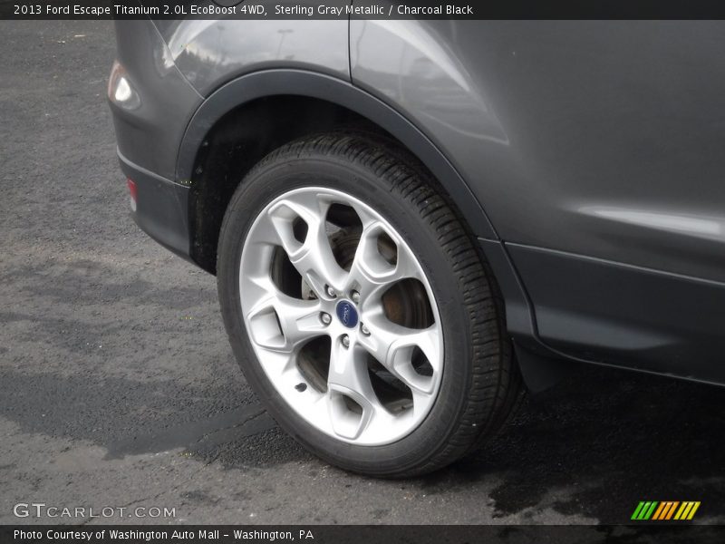 Sterling Gray Metallic / Charcoal Black 2013 Ford Escape Titanium 2.0L EcoBoost 4WD