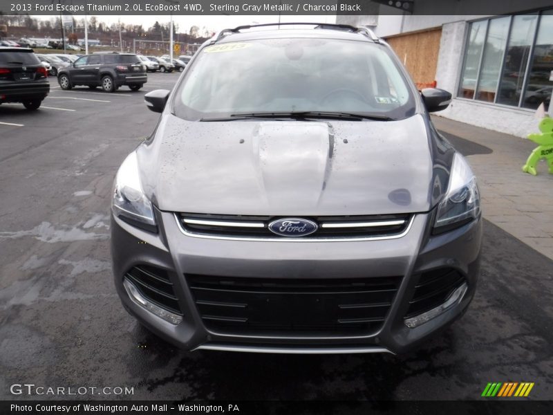 Sterling Gray Metallic / Charcoal Black 2013 Ford Escape Titanium 2.0L EcoBoost 4WD