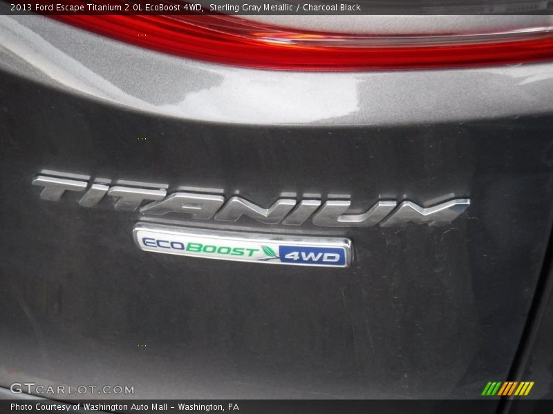 Sterling Gray Metallic / Charcoal Black 2013 Ford Escape Titanium 2.0L EcoBoost 4WD