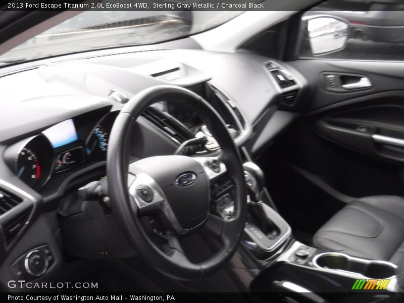 Sterling Gray Metallic / Charcoal Black 2013 Ford Escape Titanium 2.0L EcoBoost 4WD