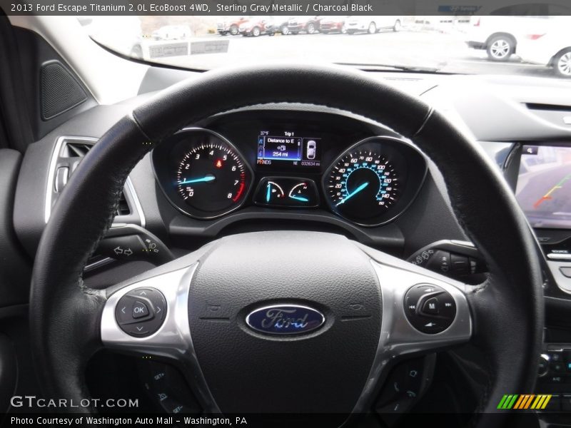 Sterling Gray Metallic / Charcoal Black 2013 Ford Escape Titanium 2.0L EcoBoost 4WD