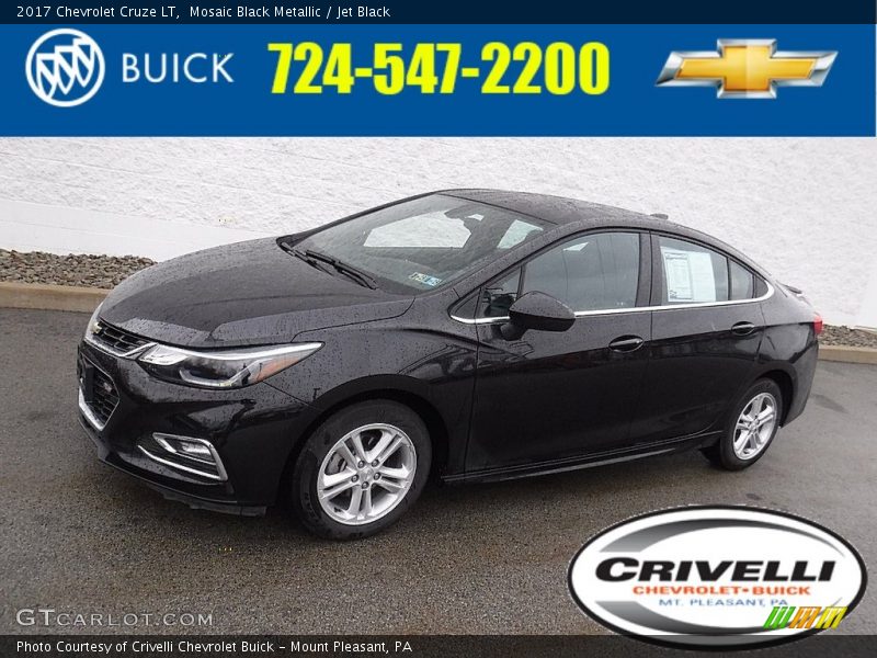 Mosaic Black Metallic / Jet Black 2017 Chevrolet Cruze LT