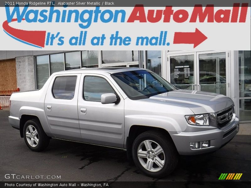 Alabaster Silver Metallic / Black 2011 Honda Ridgeline RTL