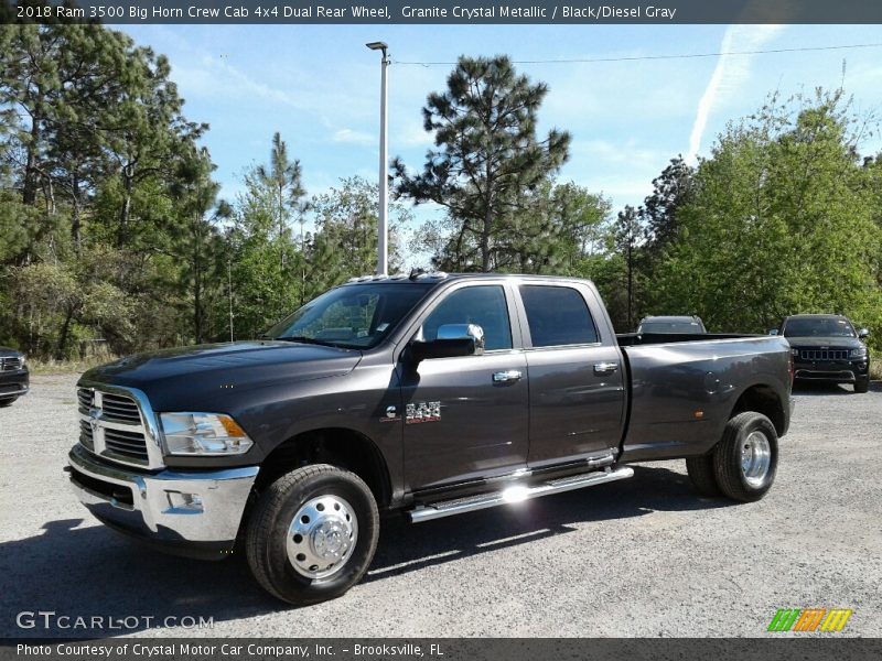 Granite Crystal Metallic / Black/Diesel Gray 2018 Ram 3500 Big Horn Crew Cab 4x4 Dual Rear Wheel
