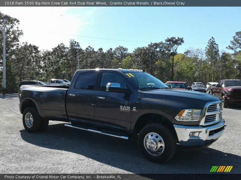 Granite Crystal Metallic / Black/Diesel Gray 2018 Ram 3500 Big Horn Crew Cab 4x4 Dual Rear Wheel