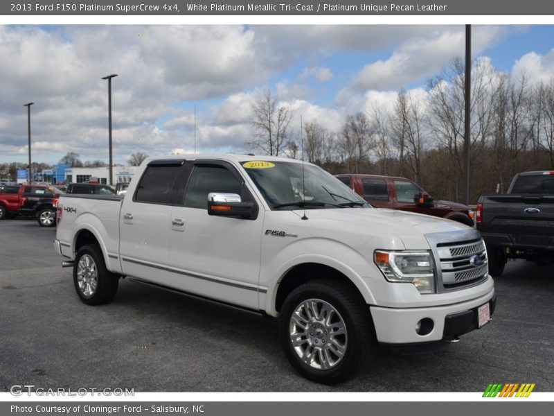 White Platinum Metallic Tri-Coat / Platinum Unique Pecan Leather 2013 Ford F150 Platinum SuperCrew 4x4