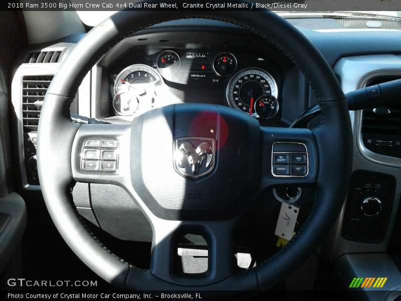 Granite Crystal Metallic / Black/Diesel Gray 2018 Ram 3500 Big Horn Crew Cab 4x4 Dual Rear Wheel