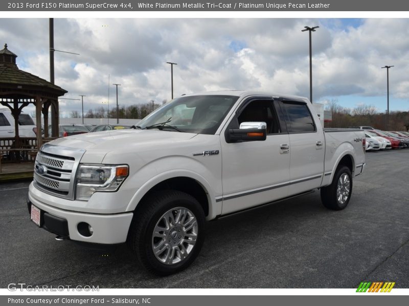 White Platinum Metallic Tri-Coat / Platinum Unique Pecan Leather 2013 Ford F150 Platinum SuperCrew 4x4