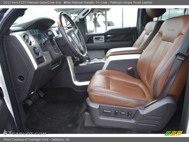 White Platinum Metallic Tri-Coat / Platinum Unique Pecan Leather 2013 Ford F150 Platinum SuperCrew 4x4