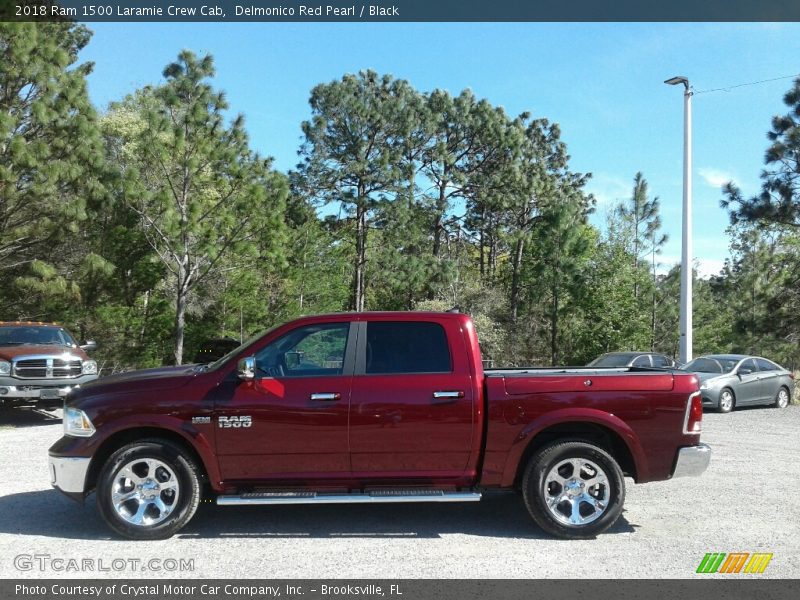 Delmonico Red Pearl / Black 2018 Ram 1500 Laramie Crew Cab