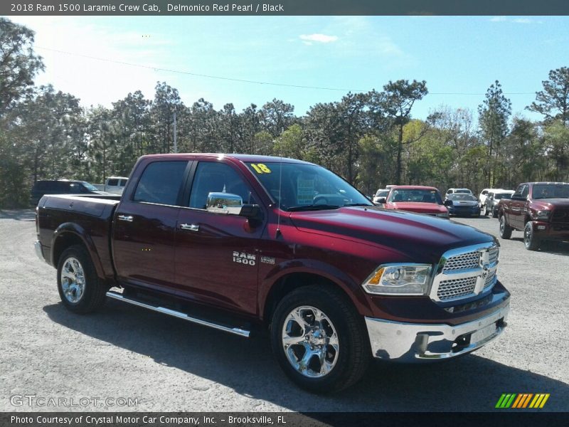 Delmonico Red Pearl / Black 2018 Ram 1500 Laramie Crew Cab