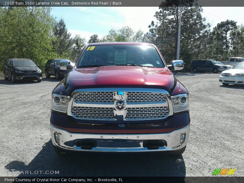 Delmonico Red Pearl / Black 2018 Ram 1500 Laramie Crew Cab