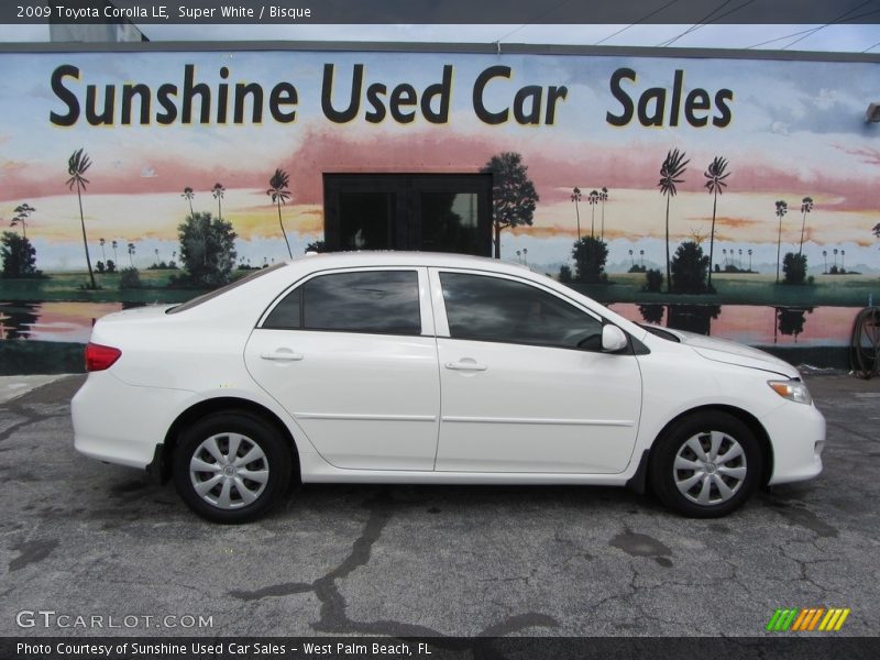 Super White / Bisque 2009 Toyota Corolla LE