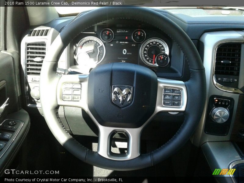 Delmonico Red Pearl / Black 2018 Ram 1500 Laramie Crew Cab