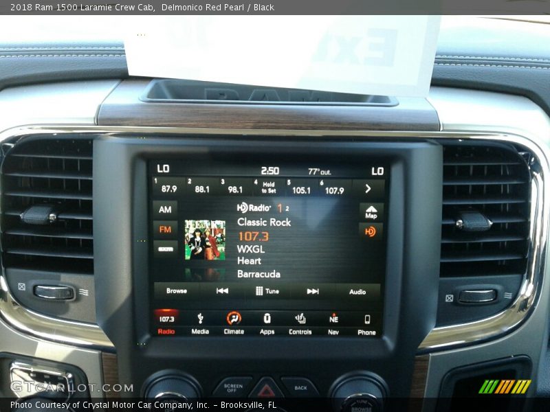 Delmonico Red Pearl / Black 2018 Ram 1500 Laramie Crew Cab