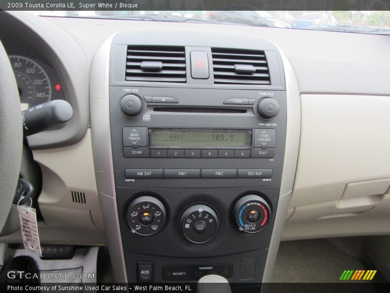 Super White / Bisque 2009 Toyota Corolla LE
