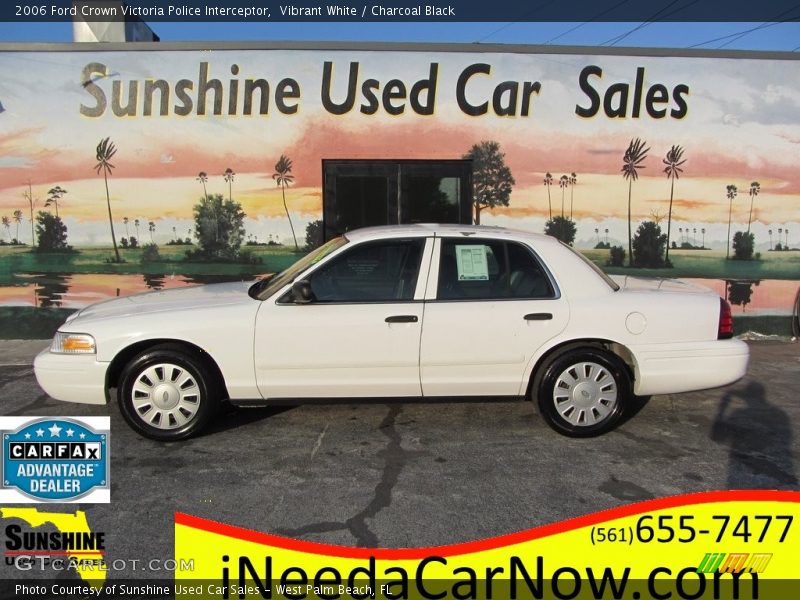 Vibrant White / Charcoal Black 2006 Ford Crown Victoria Police Interceptor