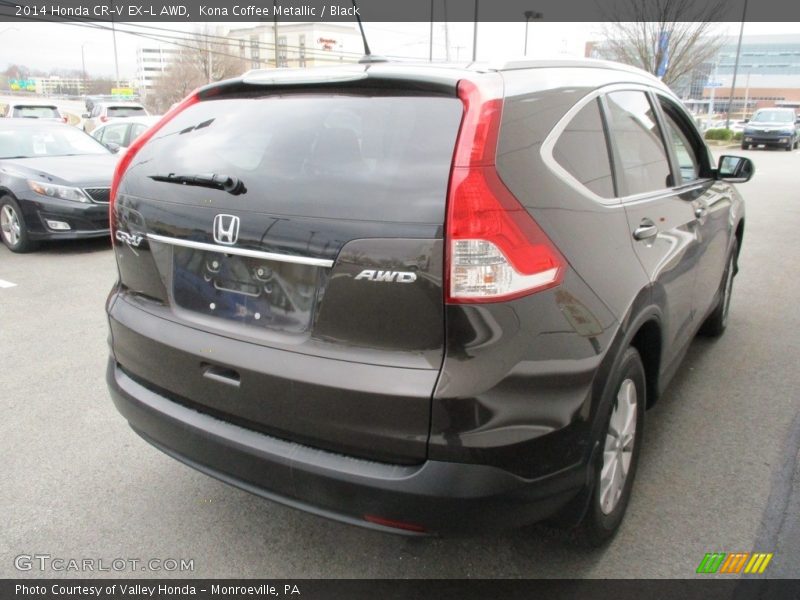 Kona Coffee Metallic / Black 2014 Honda CR-V EX-L AWD