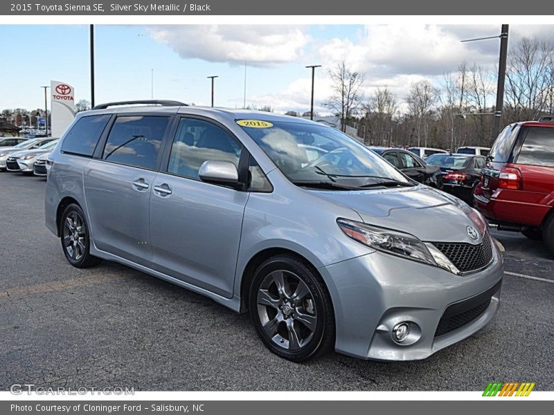 Silver Sky Metallic / Black 2015 Toyota Sienna SE