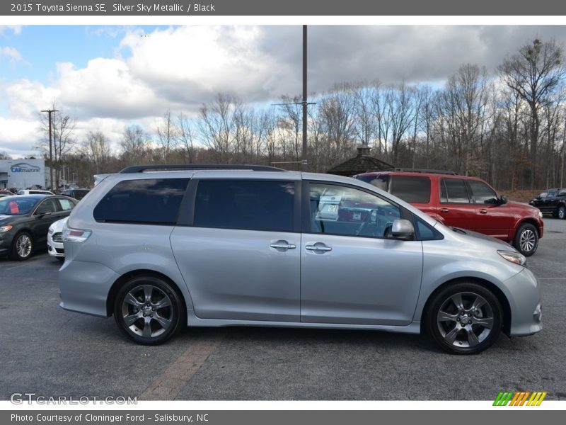 Silver Sky Metallic / Black 2015 Toyota Sienna SE