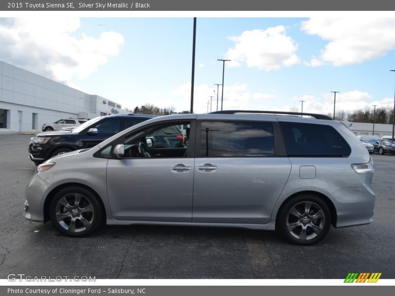 Silver Sky Metallic / Black 2015 Toyota Sienna SE