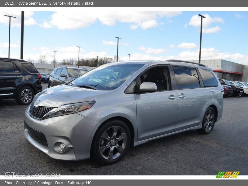 Silver Sky Metallic / Black 2015 Toyota Sienna SE
