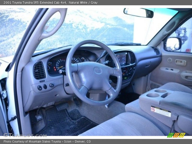 Natural White / Gray 2001 Toyota Tundra SR5 Extended Cab 4x4