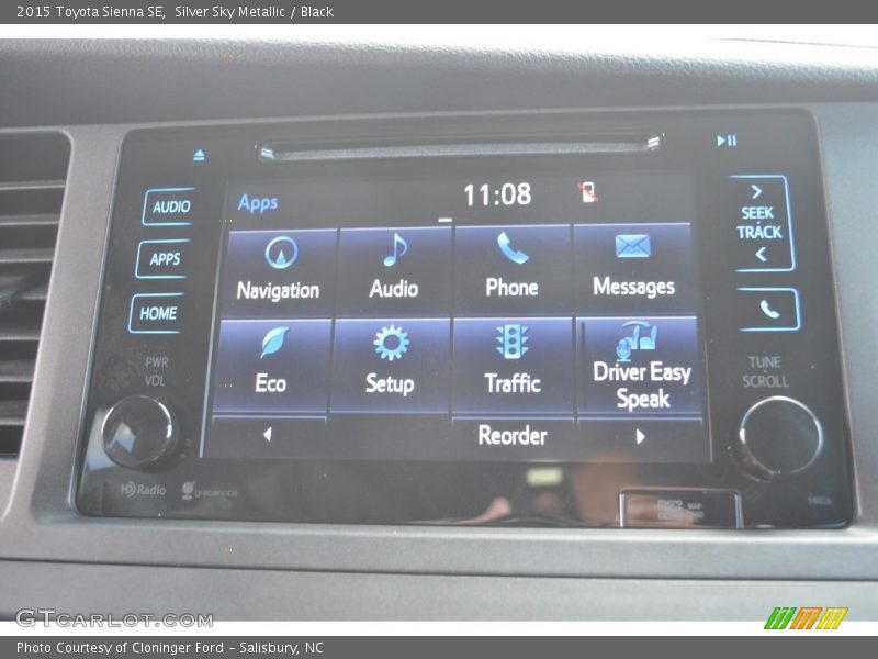 Silver Sky Metallic / Black 2015 Toyota Sienna SE