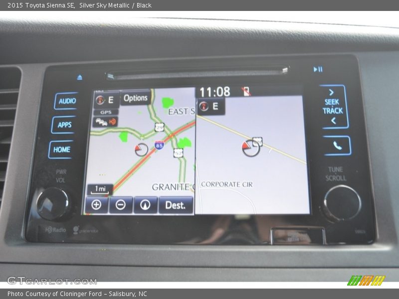 Silver Sky Metallic / Black 2015 Toyota Sienna SE