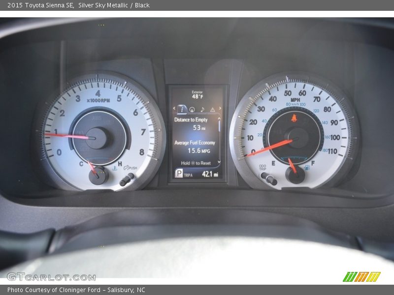 Silver Sky Metallic / Black 2015 Toyota Sienna SE