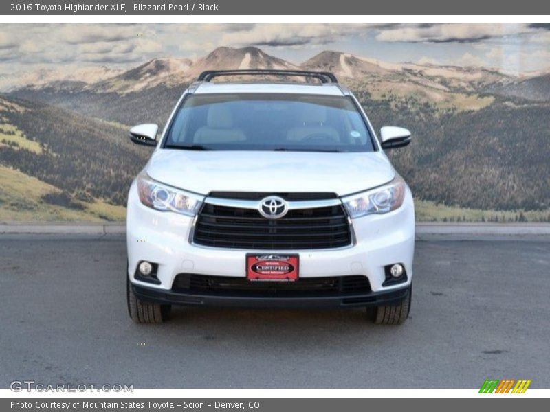 Blizzard Pearl / Black 2016 Toyota Highlander XLE