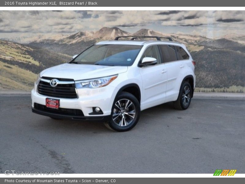 Blizzard Pearl / Black 2016 Toyota Highlander XLE