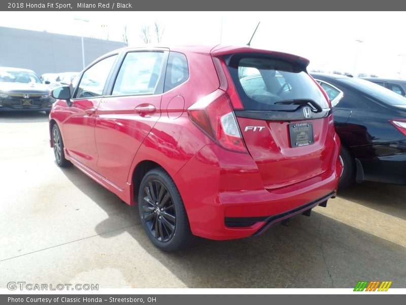 Milano Red / Black 2018 Honda Fit Sport