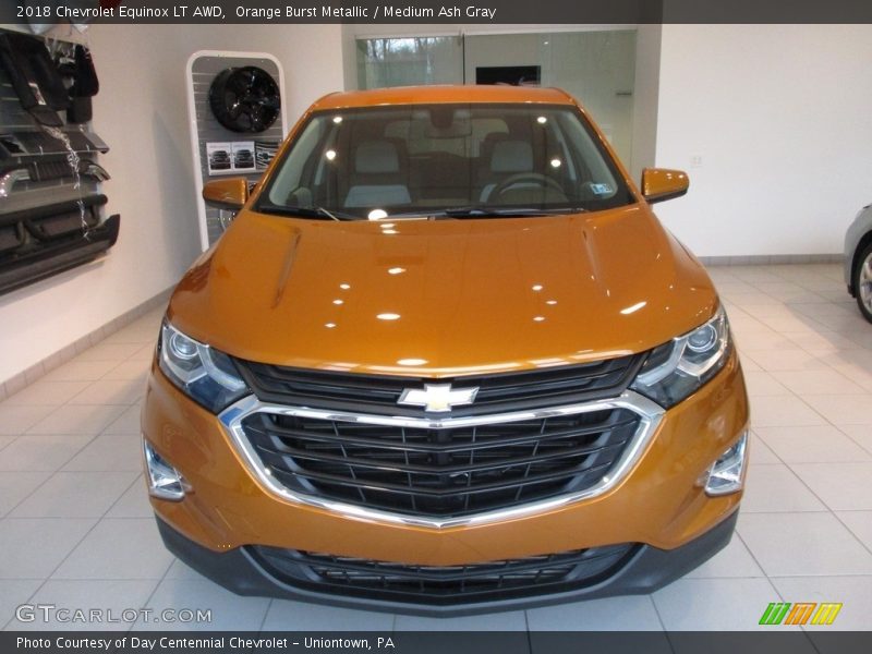 Orange Burst Metallic / Medium Ash Gray 2018 Chevrolet Equinox LT AWD