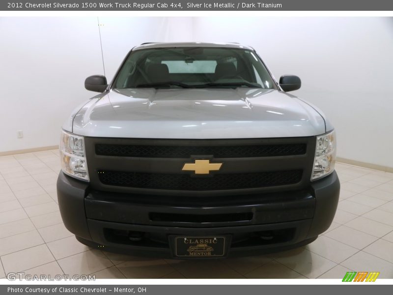 Silver Ice Metallic / Dark Titanium 2012 Chevrolet Silverado 1500 Work Truck Regular Cab 4x4