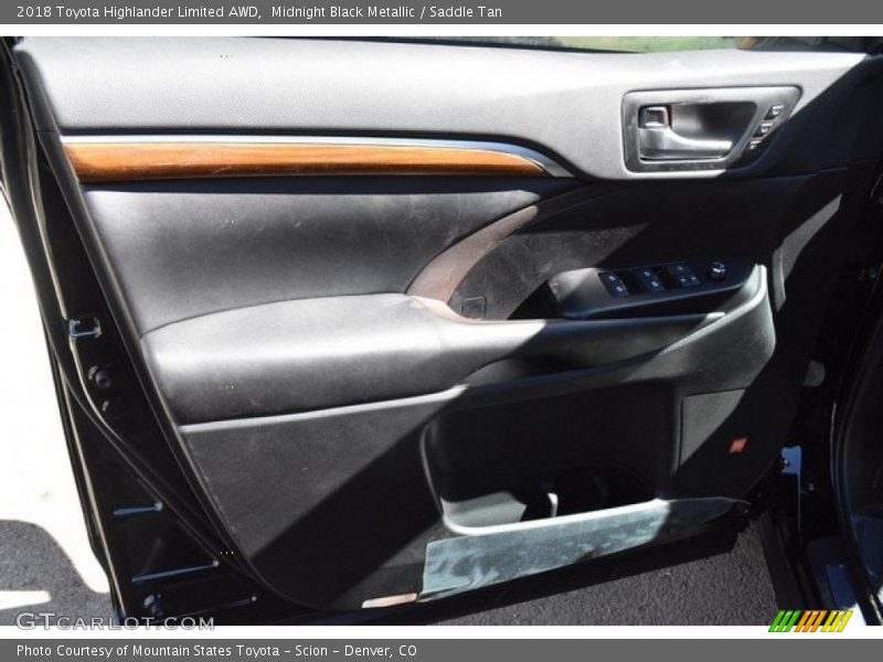 Midnight Black Metallic / Saddle Tan 2018 Toyota Highlander Limited AWD