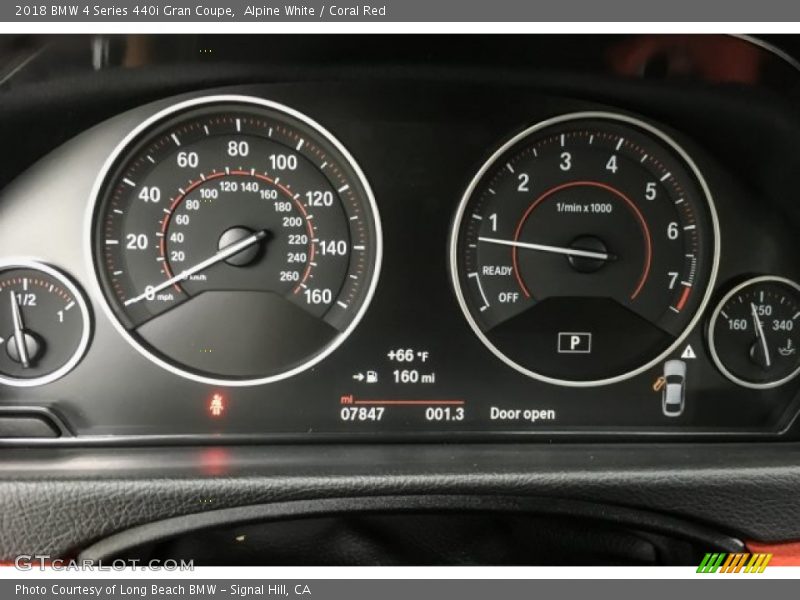 Alpine White / Coral Red 2018 BMW 4 Series 440i Gran Coupe