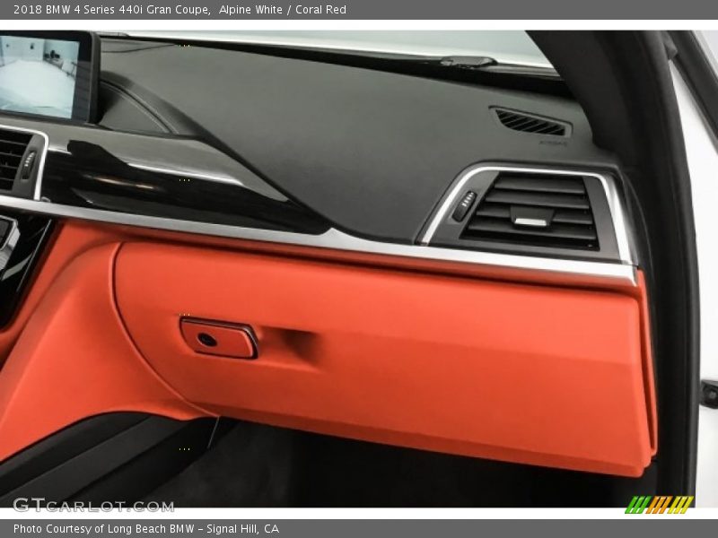Alpine White / Coral Red 2018 BMW 4 Series 440i Gran Coupe