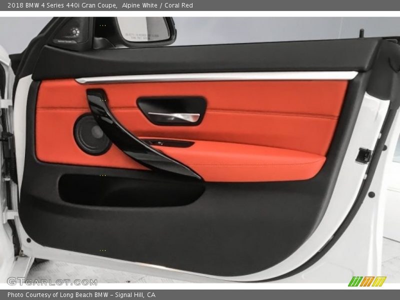 Alpine White / Coral Red 2018 BMW 4 Series 440i Gran Coupe