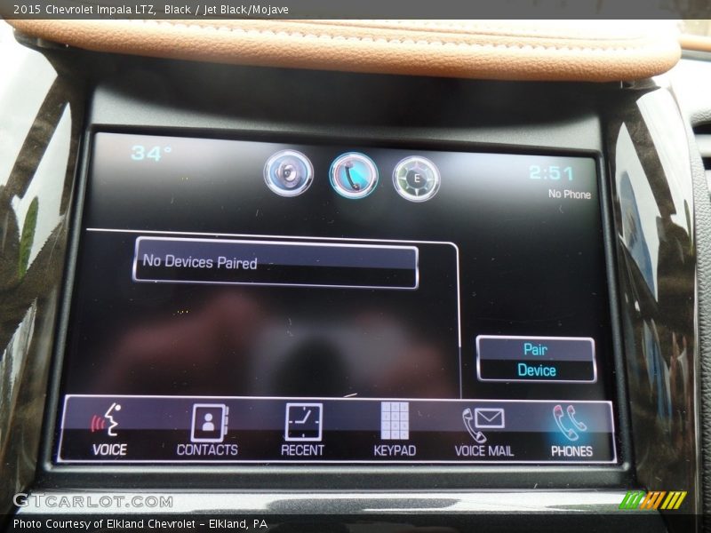 Black / Jet Black/Mojave 2015 Chevrolet Impala LTZ