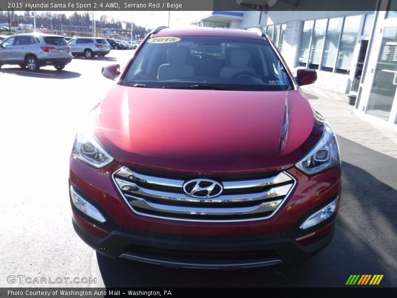 Serrano Red / Beige 2015 Hyundai Santa Fe Sport 2.4 AWD