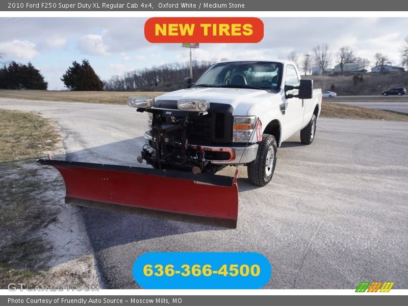 Oxford White / Medium Stone 2010 Ford F250 Super Duty XL Regular Cab 4x4