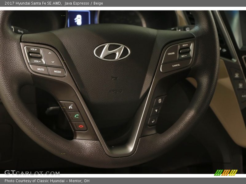 Java Espresso / Beige 2017 Hyundai Santa Fe SE AWD